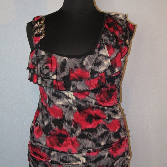 Jeweled Sleeveless Top with Tie-dye Print Size 2X - Picture 1 of 6